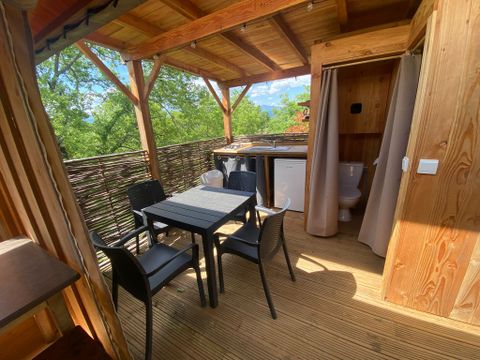 Tente en toile et en bois 2 personnes - Cabane toilée