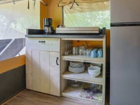 TENTE TOILE ET BOIS 5 personnes - Tente safari Sagelat