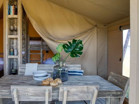 TENTE TOILE ET BOIS 5 personnes - Tente Lodge 2 ch