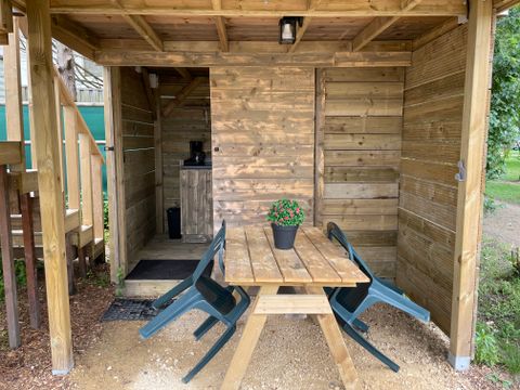 Tente en toile et en bois 2 personnes - Tente Lodge 1 chambre sans sanitaires