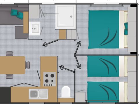 MOBILHOME 4 personnes - Presta+  (Clim+Tv)