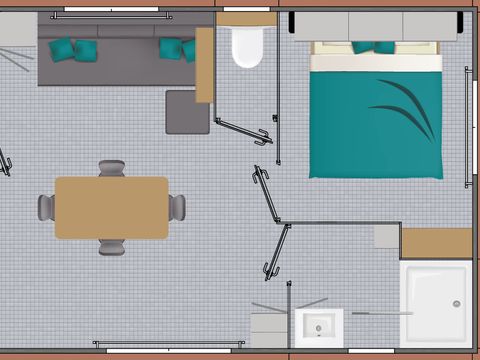 MOBILHOME 5 personnes - Presta+  (Clim+Tv)