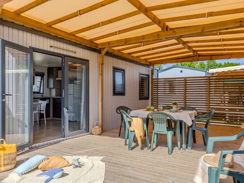 MOBILHOME 12 personnes - PRESTA+ Tribu 6 chambres 2sdb 60m² TV + clim