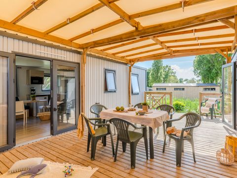 Mobilhome 12 personnes - PRESTA+ Tribu - 6 chambres - 2 salles de bain 60m² - TV - Clim