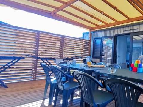 Mobilhome 12 personnes - PRESTA+ Tribu - 6 chambres - 2 salles de bain 60m² - TV - Clim