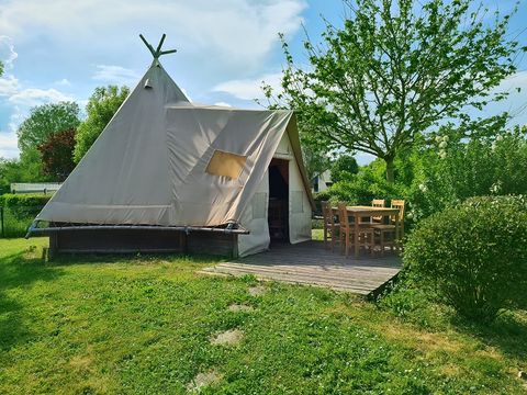 TENTE TOILE ET BOIS 4 personnes - Tipi - sans sanitaires