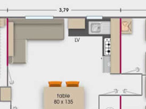 MOBILHOME 6 personnes - Excelle 3 bedrooms + deck