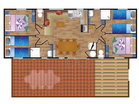 MOBILHOME 8 personnes - Mobile-home IBANTELI**** 8 personnes