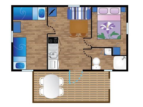MOBILHOME 4 personnes - Mobile-home JAIZKIBEL*** 4 personnes