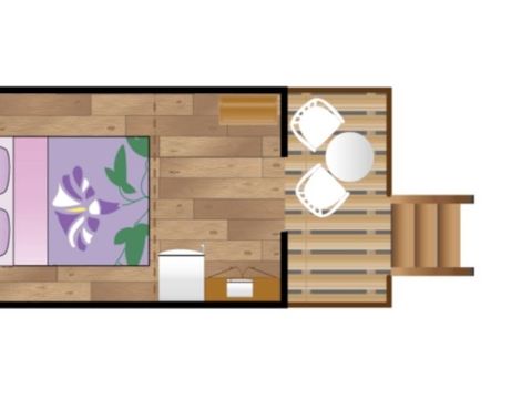 TENTE TOILE ET BOIS 2 personnes - Lodge BELTXU 2 personnes