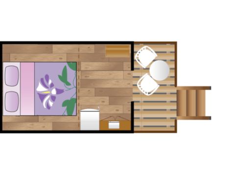 TENTE TOILE ET BOIS 2 personnes - Lodge BELTXU 2 personnes