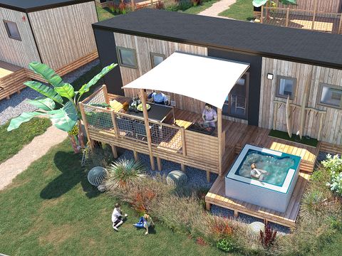 MOBILHOME 8 personnes - LUXE LOKIZ (avec SPA et linge de lit inclus)