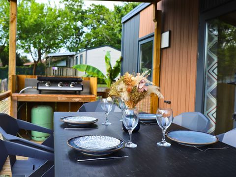 MOBILHOME 4 personnes - Mobile-home LUXE ANDIA avec spa 4 personnes