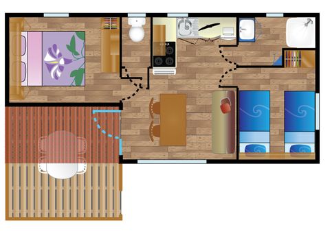 MOBILHOME 4 personnes - Mobile-home IBARDIN**** 4 personnes