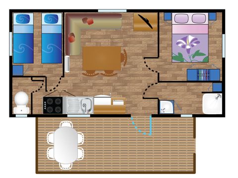 MOBILHOME 4 personnes - Mobile-home IBARDIN**** 4 personnes