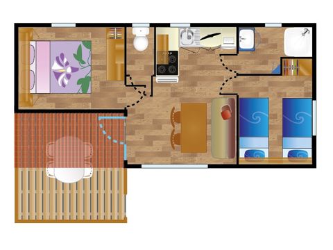 MOBILHOME 4 personnes - Mobile-home IBARDIN**** 4 personnes