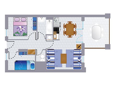 APPARTEMENT 6 personnes - Appartement OCEANE 4-6 personnes