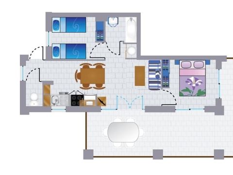 APPARTEMENT 5 personnes - Appartement TUAMOTU 4-5 personnes