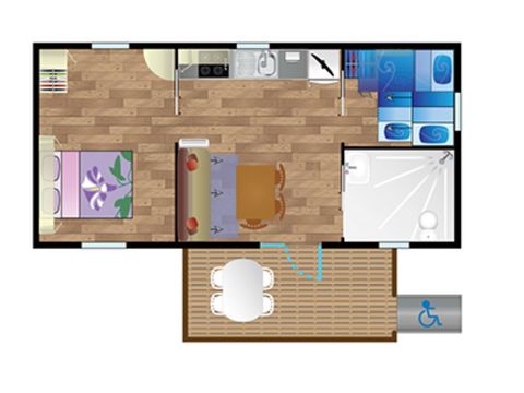 MOBILHOME 4 personnes - Mobile-Home CONFORT IGUSKI (PMR) 4 personnes