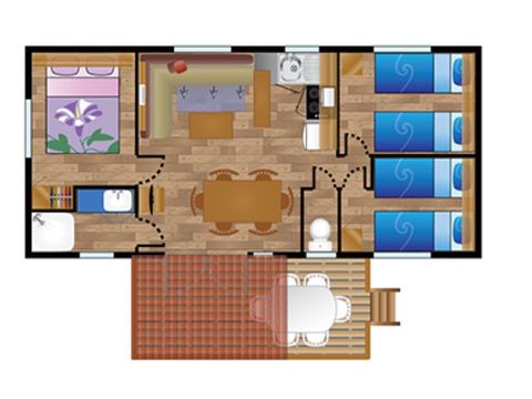 MOBILHOME 6 personnes - Mobile-Home BAIGURA**** 6 personnes