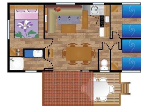 MOBILHOME 6 personnes - Mobile-Home BAIGURA**** 6 personnes