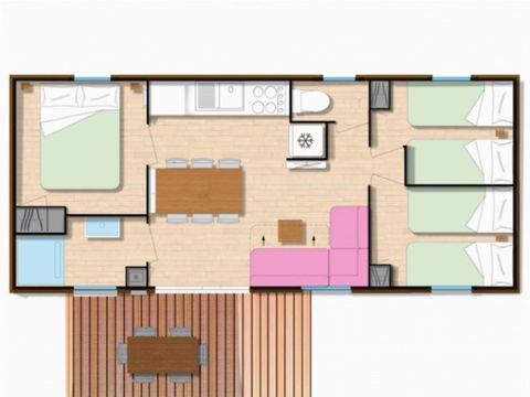 MOBILHOME 6 personnes - Mobile-Home SARIMENDI**** 6 personnes