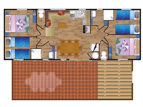 MOBILHOME 8 personnes - Mobile-Home IBANTELI**** 8 personnes