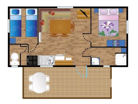 MOBILHOME 4 personnes - Mobile-Home IBARDIN*** 4 personnes