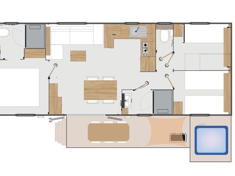 MOBILHOME 6 personnes - Mobile-Home LUXE JARA 6 personnes