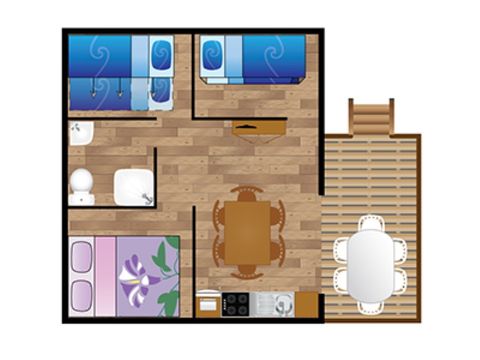 TENTE 6 personnes - Tente Lodge GLAMPING ULIA 6 personnes