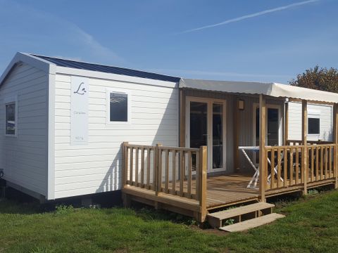 MOBILHOME 6 personnes - MOBILE HOME CARAIBES 3 chambres 40m² avec terrasse semi couverte