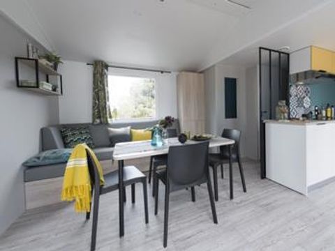 MOBILHOME 6 personnes - MOBILE HOME CARAIBES 3 chambres 40m² avec terrasse semi couverte