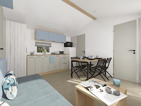 MOBILHOME 4 personnes - MOBILE HOME NIRVANA DUO 32m² avec terrasse semi couverte