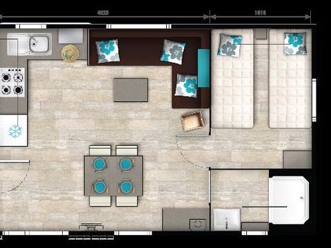 Mobilhome 4 personnes - NIRVANA 31 m² avec terrasse couverte