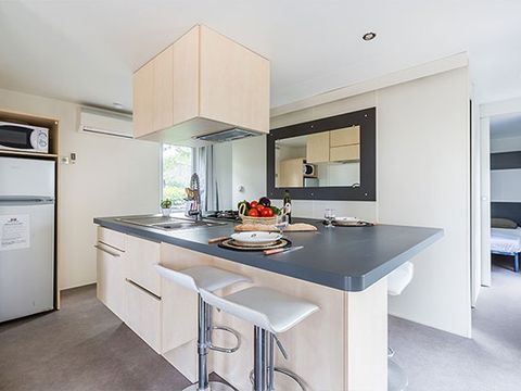 MOBILHOME 6 personnes - Premium Exclusive | 3 Ch. | 6 Pers. | Terrasse surélevée | Clim. | TV