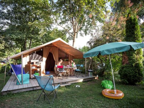 Tente en toile et en bois 4 personnes - Ponza - sans sanitaires