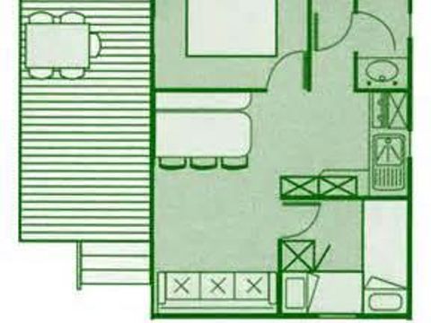 CHALET 5 personnes - BRUYERE 2 ch capacité 2 adultes et 3 enfants