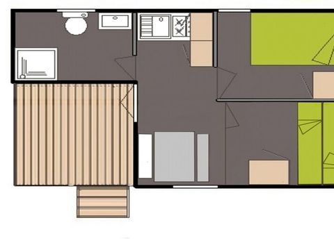 CHALET 4 personnes - Chalet éco 1 Chambre 4 Personnes Samedi