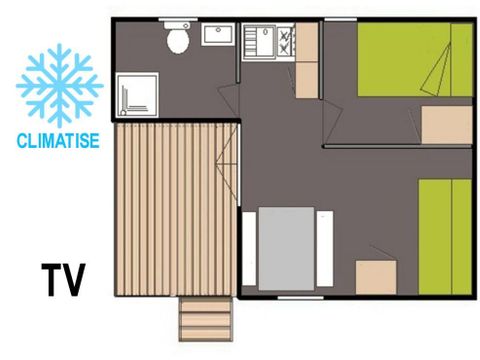 CHALET 2 personnes - Chalet Classique 1 Chambre 2 Personnes Dimanche