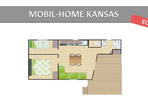 MOBILHOME 3 personnes - DAKOTA ECO