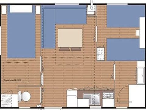 Mobilhome 4 personnes - 2 chambres - ESSENTIEL