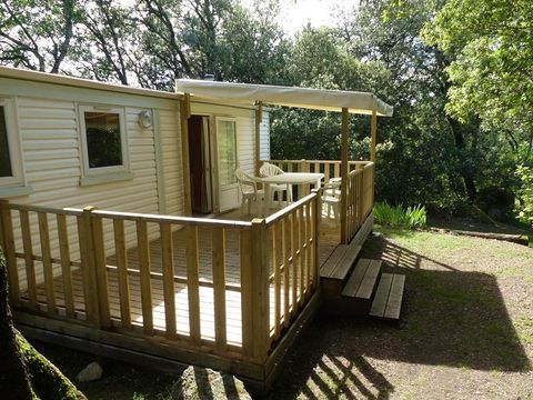 MOBILHOME 4 personnes - Mobil-Home Confort -28m² -2 chambres - terrasse semi-couverte - TV - Clim 2/4 pers