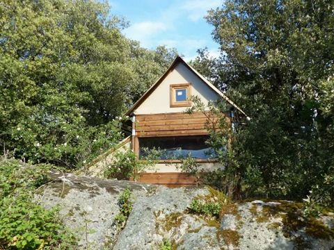 Tente en toile et en bois 4 personnes - Tente Bivouac XL sur pilotis Standard 2 chambres - en pleine nature (sans sanitaires) 2/4 pers