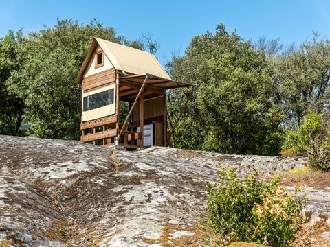 TENTE TOILE ET BOIS 2 personnes - Tente Bivouac Small sur pilotis Standard 1 chambre - en pleine nature (sans sanitaires) 1/2 pers