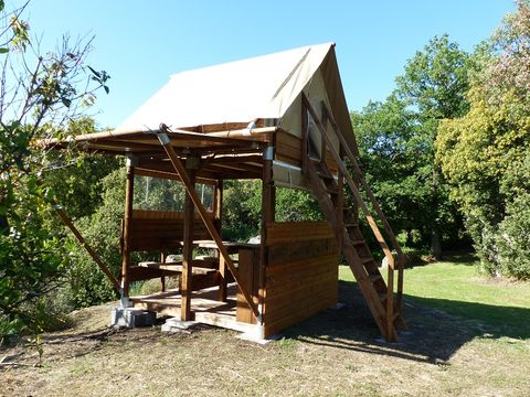 TENTE TOILE ET BOIS 2 personnes - Tente Bivouac Small sur pilotis Standard 1 chambre - en pleine nature (sans sanitaires) 1/2 pers