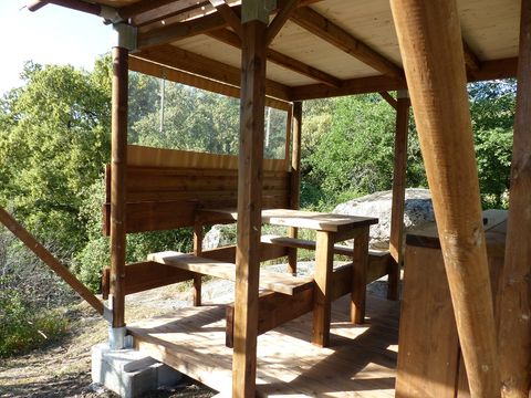 Tente en toile et en bois 1/2 personnes - Tente Bivouac Small sur pilotis Standard - 1 chambre - Pleine nature - Sans sanitaires