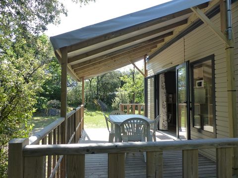 MOBILHOME 6 personnes - Mobil-Home Premium 32m² 3 chambres - terrasse semi-couverte - TV - Clim 2/6 pers