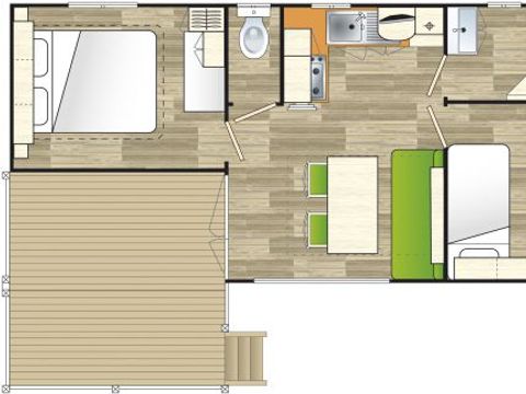 MOBILHOME 4 personnes - LOGGIA