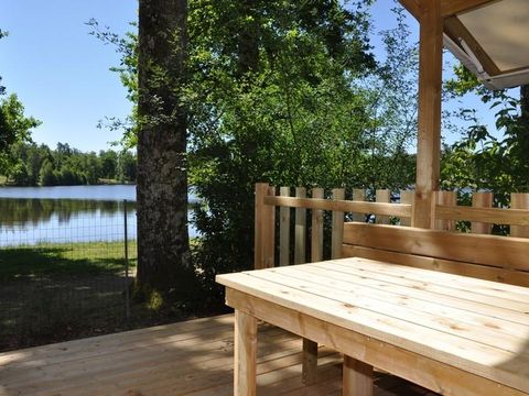 Tente en toile et en bois 5 personnes - LODGE, sans sanitaire