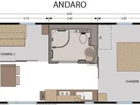 MOBILHOME 5 personnes - EXCELLENCE PMR